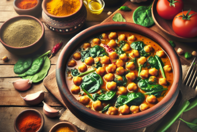 Curry de Garbanzos y Espinacas Receta Esencial: Cómo Preparar un Delicioso Curry de Garbanzos y Espinacas - Guía Paso a Paso