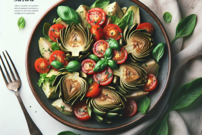 Ensalada de Alcachofas y Tomate Receta Saludable y Deliciosa: Ensalada de Alcachofas y Tomate Paso a Paso
