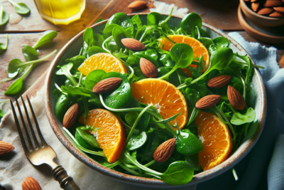 Ensalada de Berros con Naranja y Almendras Ensalada de berros con naranja y almendras: receta fácil y refrescante