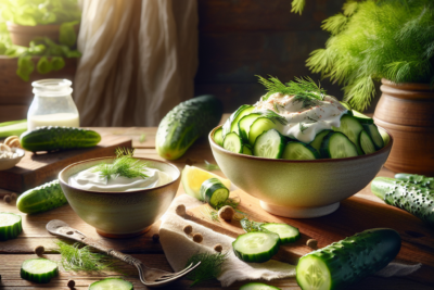 Ensalada de Pepino con Yogur y Eneldo Receta sencilla: cómo preparar ensalada de pepino con yogur y eneldo