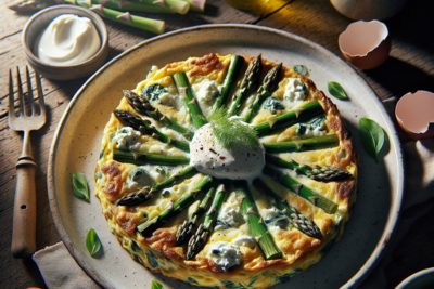 Frittata de Esparragos y Queso Ricotta Receta fácil de frittata de espárragos y queso ricotta