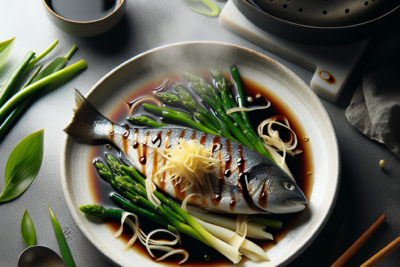 Pescado al Vapor con Jengibre y Soja Pescado al Vapor con Jengibre y Soja: Receta Fácil en Casa