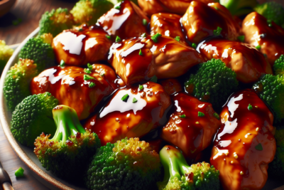 Pollo Teriyaki con Brocoli Receta Fácil y Saludable: Pollo Teriyaki con Brócoli - ¡Rápido, Delicioso y Nutritivo!