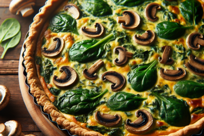 Quiche de Espinacas y Champinones Quiche de espinacas y champiñones: receta paso a paso