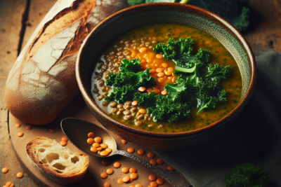Sopa de Col Rizada y Lentejas Receta Saludable: Sopa de Col Rizada y Lentejas para una Nutrición Óptima