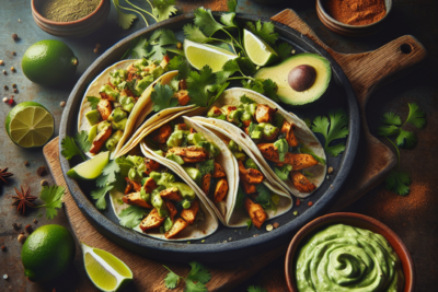 Tacos de Pollo con Salsa de Aguacate Cómo hacer tacos de pollo con salsa de aguacate