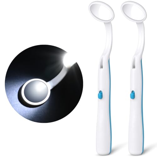 ACWOO Espejo Dental con Luz LED, 2 Piezas Espejo