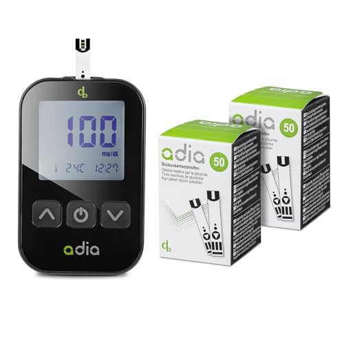 Juego de glucómetro adia (mg/dl) que incluye 110