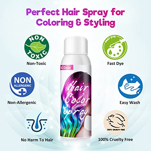 Spray Temporal De Color Para El Cabello Rojo,