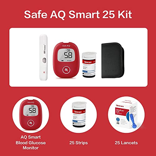 Sinocare Kit Medidor de Glucosa en Sangre, 25 x