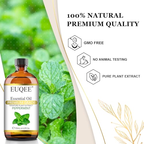 EUQEE Aceites Esenciales de Menta 118ml, 100%