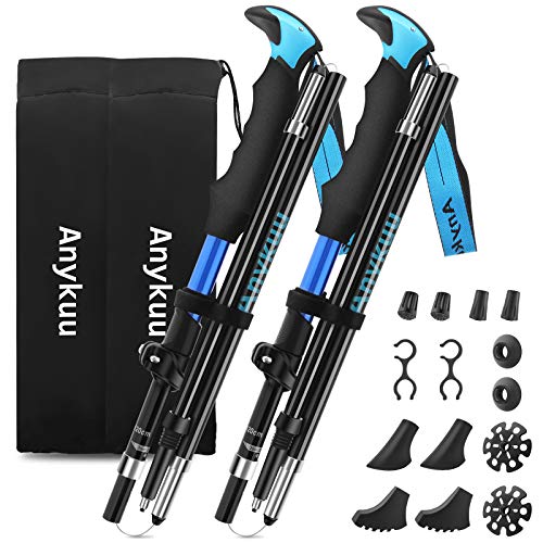 Anykuu Bastones Trekking 2pcs Bastones de