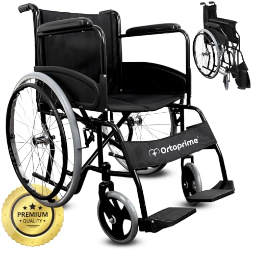 OrtoPrime Silla de Ruedas Plegable Ligera