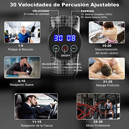 Pistola de Masaje Muscular, Eléctrica Masajeador