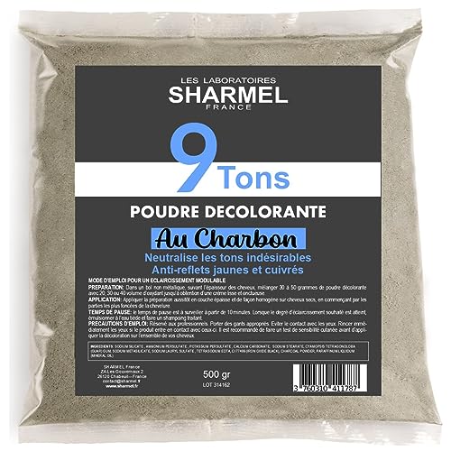Sharmel France POLVO DECOLORANTE 9 TONOS DE CARBÓN