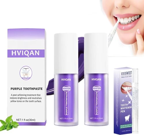 Purple Blanqueador dental V34,3PCS Blanqueamiento