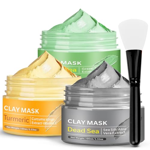 3 Piezas Mascarilla Arcilla Té Verde, Mascarillas