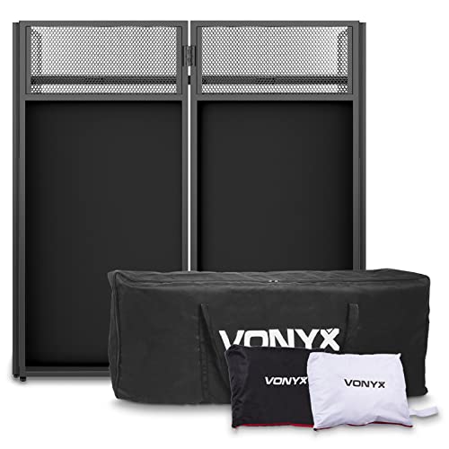Vonyx DB4 Pro Mesa de DJ, Mesa de DJ Plegable,