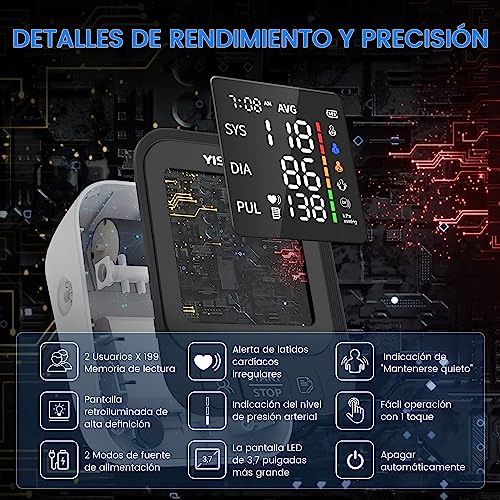 Yisunf Tensiómetro de Brazo Digital, 37'' Gran