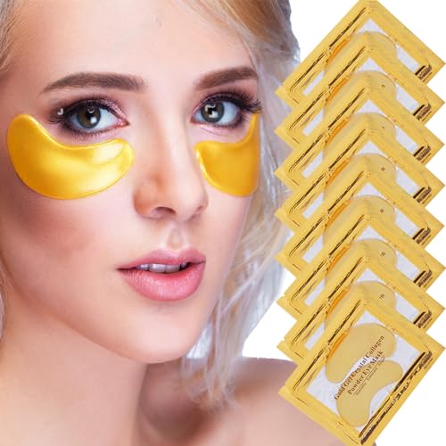 Jiasoval 24k Gold Eye maske, 20 pares de parches