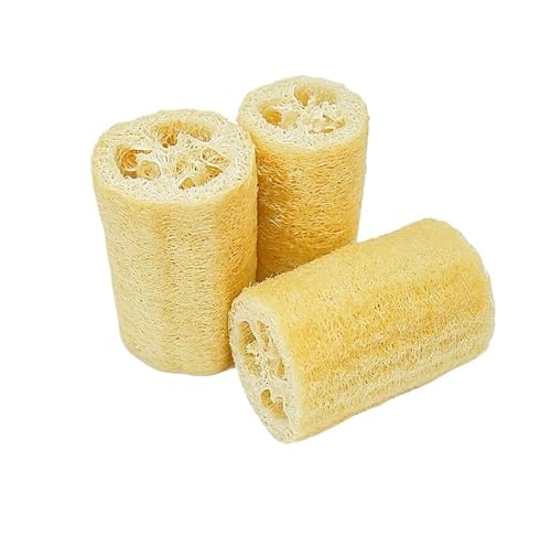 3 esponjas de lufa naturales, exfoliantes