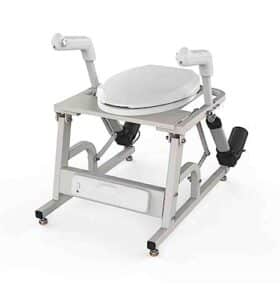 Elevador de asiento de inodoro eléctrico con asas,